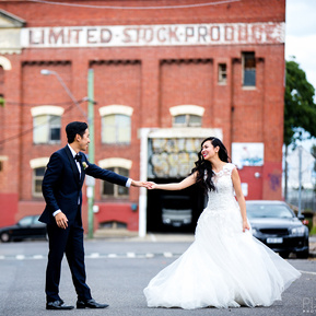Melbourne Wedding Photographer - Creative bride shot