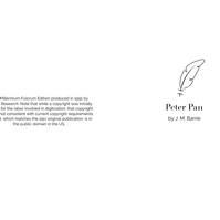 Peter Pan book specimen spread sample