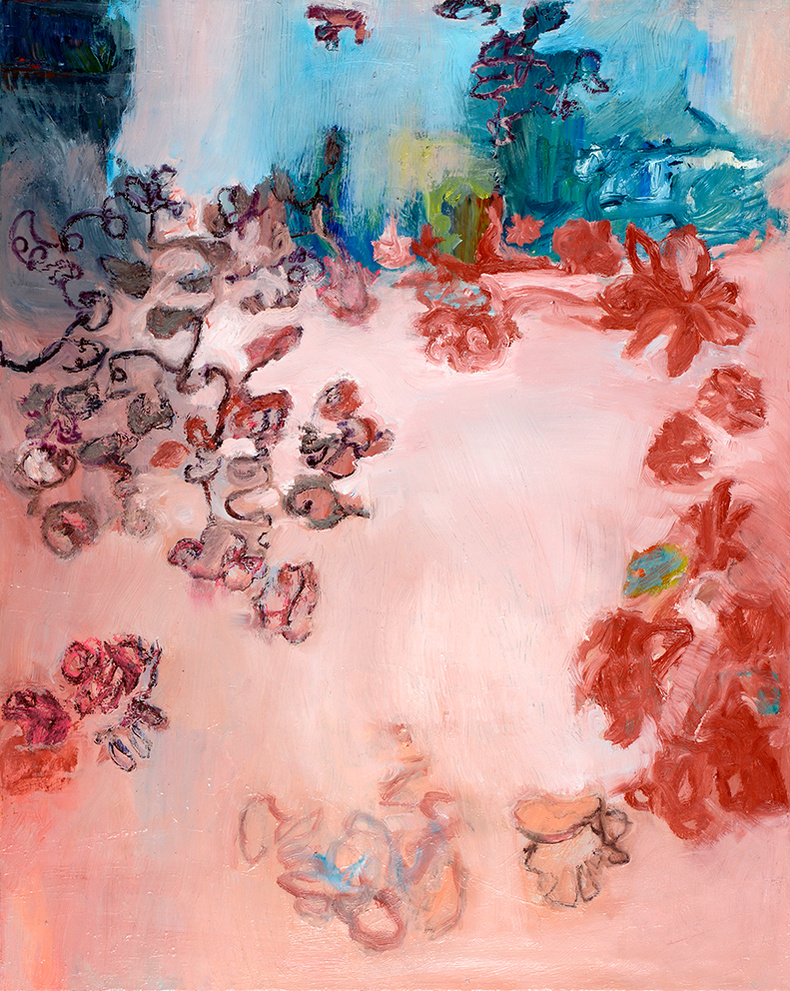 "Within Well" oil painting on canvas by Irma Hameri.
