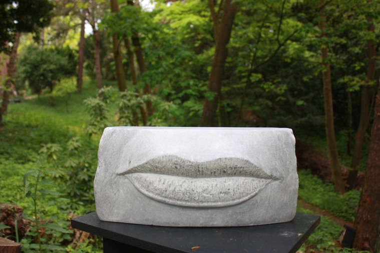 Marmer mond lippen steen beeld