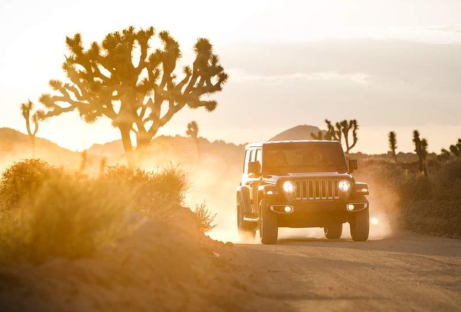 Jeep in Joshua Tree