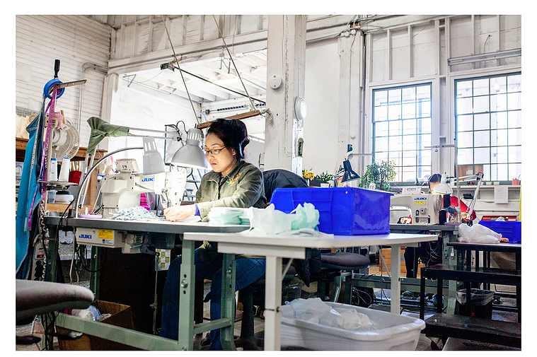 Portland Garment Factory responds to the Covid epidemic with a quick pivot to making PPE. Gray Magazine