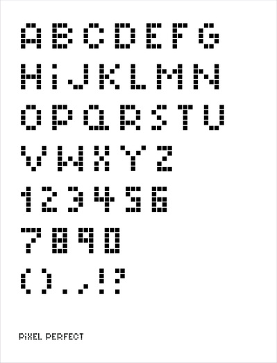 "Pixel Perfect" typeface by Alex Moncada. Digital. (2020)