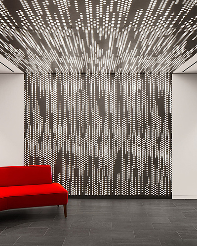 High-quality interior shot of a workplace reception area