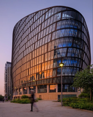 Stunning architectural photography of a mixed-use development project, captured by a professional interior design and architectural photographer.