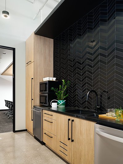 High-quality interior photography by a professional commercial photographer, showcasing a servery