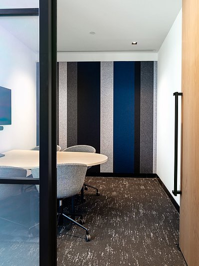 High-quality interior photography by a professional commercial photographer, showcasing a meeting room