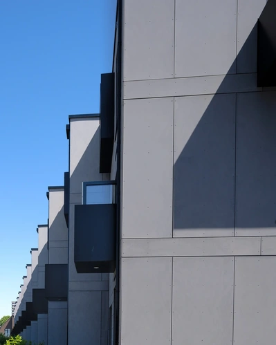 Stunning architectural photography of a housing development project, captured by a professional interior design and architectural photographer.