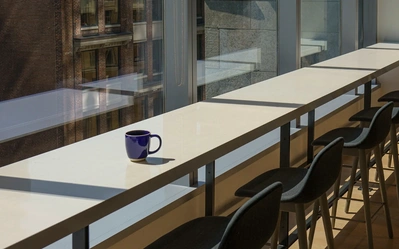 High-quality architectural photography by a professional interior photographer, showcasing office design.