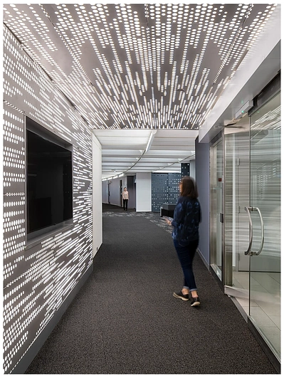 Interior Photography - Commercial workplace interiors showing hallway