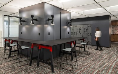 High-quality architectural photography by a professional interior photographer, showcasing workplace and office design.