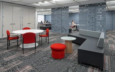 High-quality architectural photography by a professional interior photographer, showcasing workplace and office design.