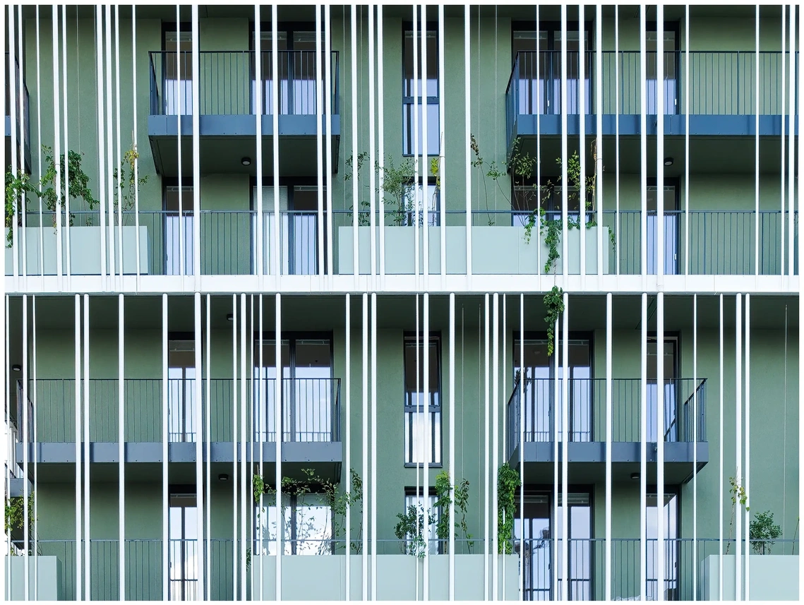 Forest Green Balcony - Architectural photography