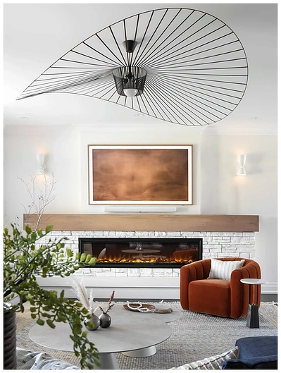 Interior Photography - Luxury residential interior showcase modern fireplace