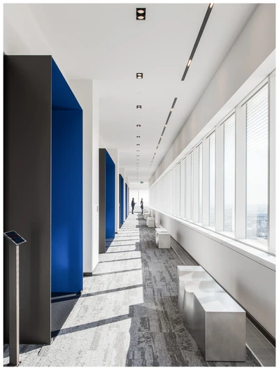 Architectural Photography - Commercial workplace architecture highlighting feature doors.