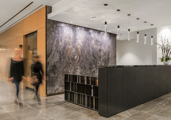 Modern reception area in Manchester – interior photography by Alan Chakota