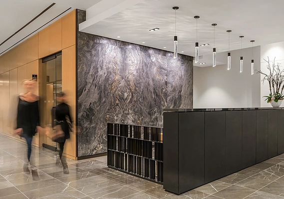 Modern reception area in Manchester – interior photography by Alan Chakota