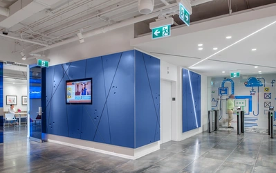 High-quality architectural photography by a professional interior photographer, showcasing workplace and office design.