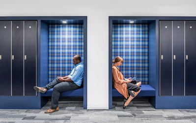 High-quality architectural photography by a professional interior photographer, showcasing workplace and office design.