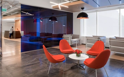 High-quality architectural photography by a professional interior photographer, showcasing office design.