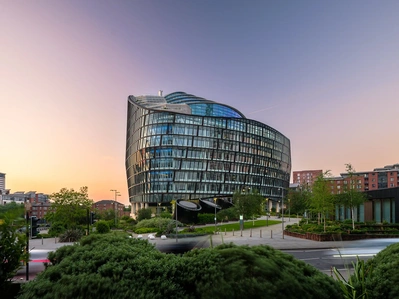 Stunning architectural photography of a mixed-use project, captured by a professional interior design and architectural photographer.