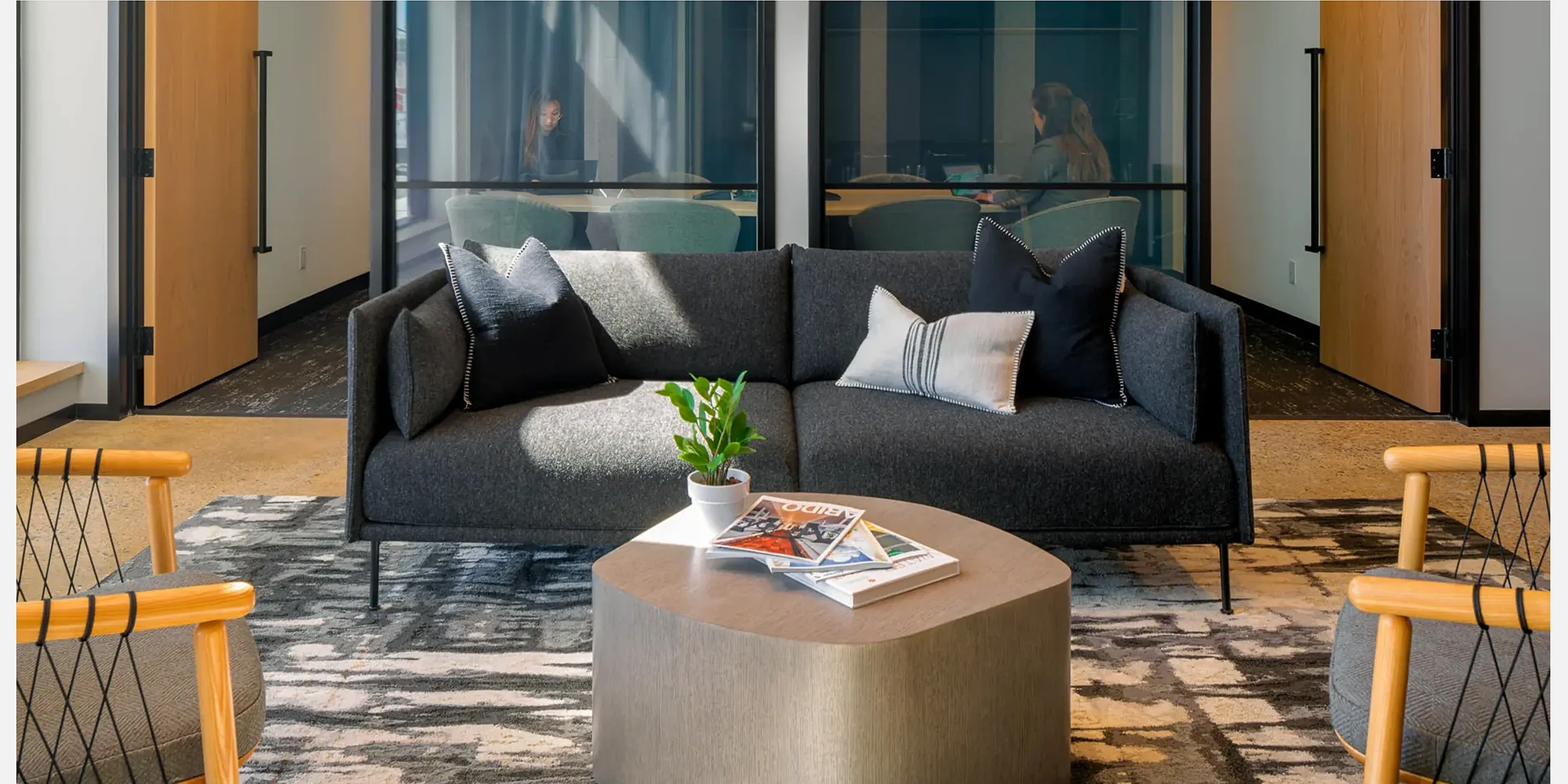 High-quality interior photography by a professional commercial photographer, showcasing a reception area