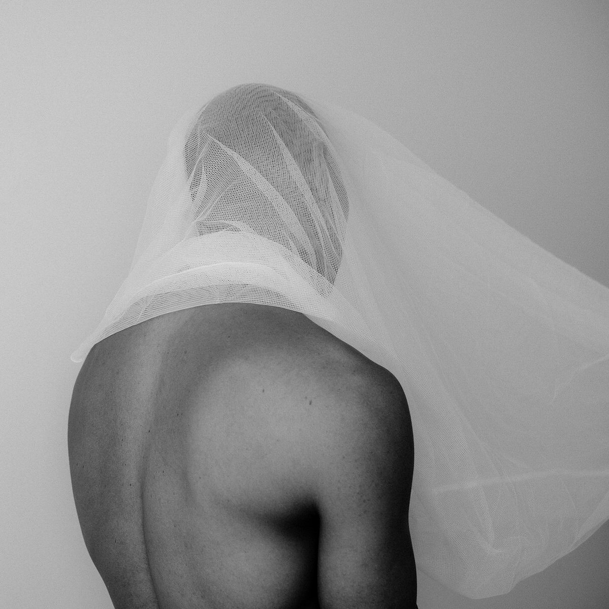 Self portrait in black and white.