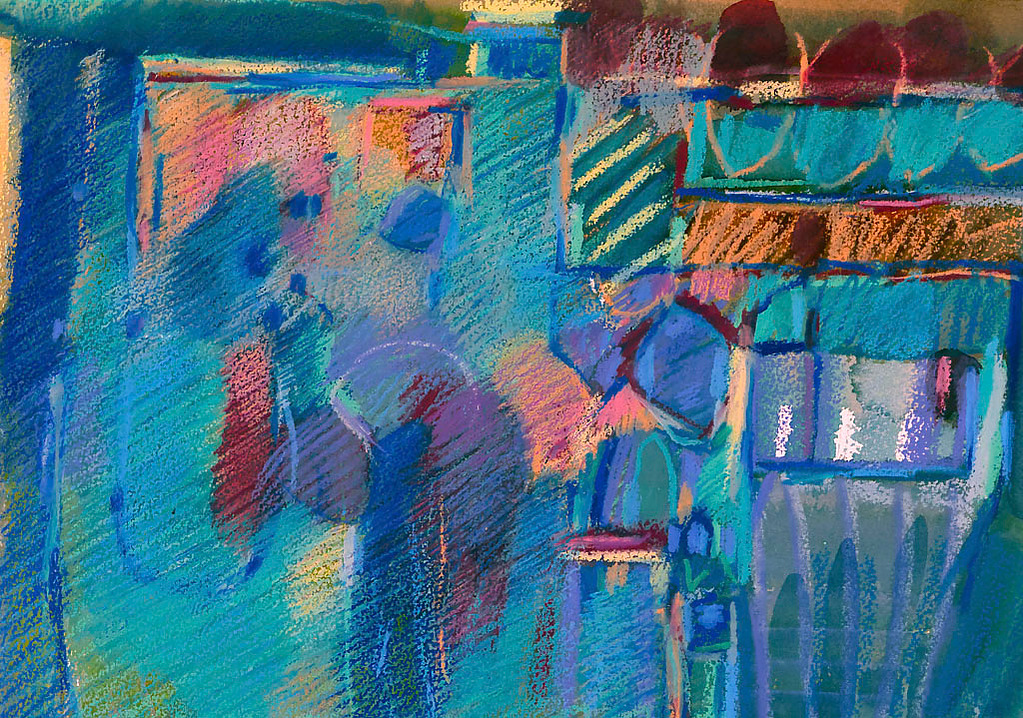 CANTILEVER, 2015, WATERCOLOUR AND CRAYON
38X27CM