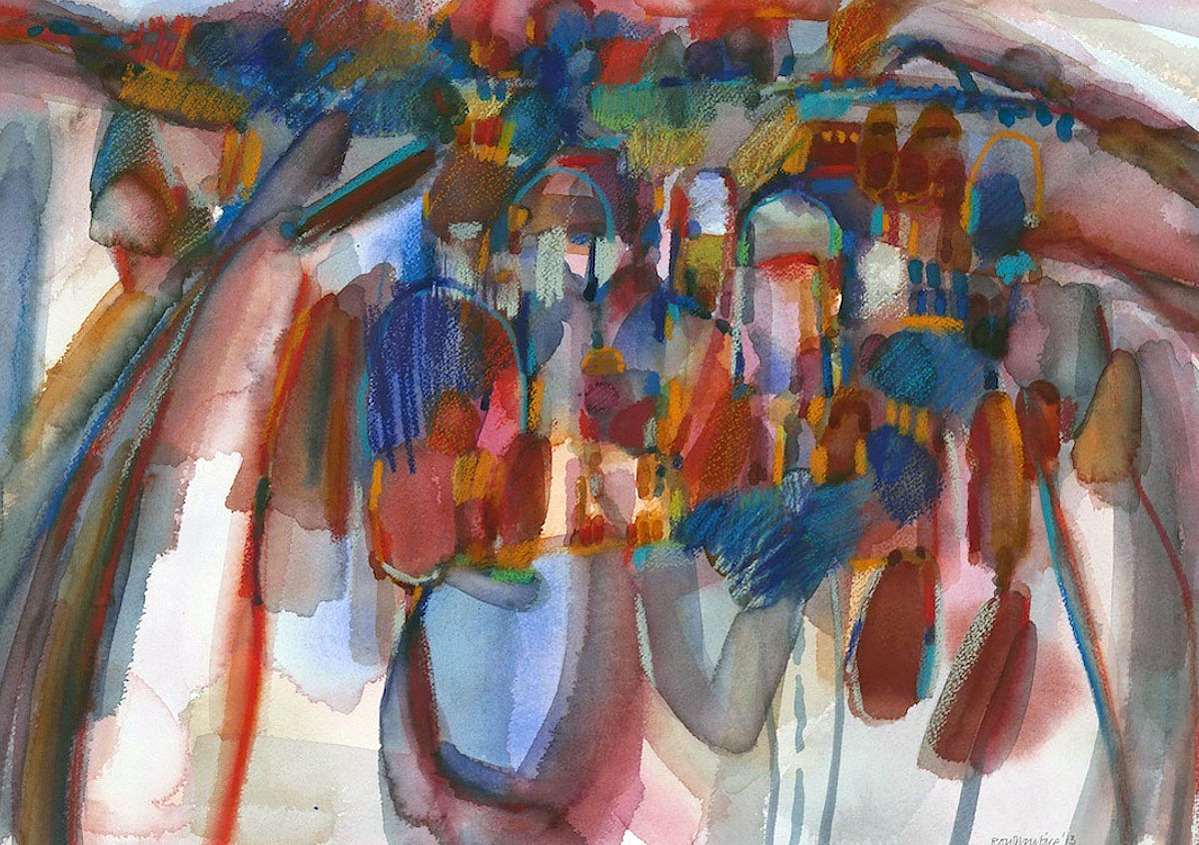 RADIANT CLUSTER, 2013, WATERCOLOUR AND CRAYON
46X33CM
PURCHASED