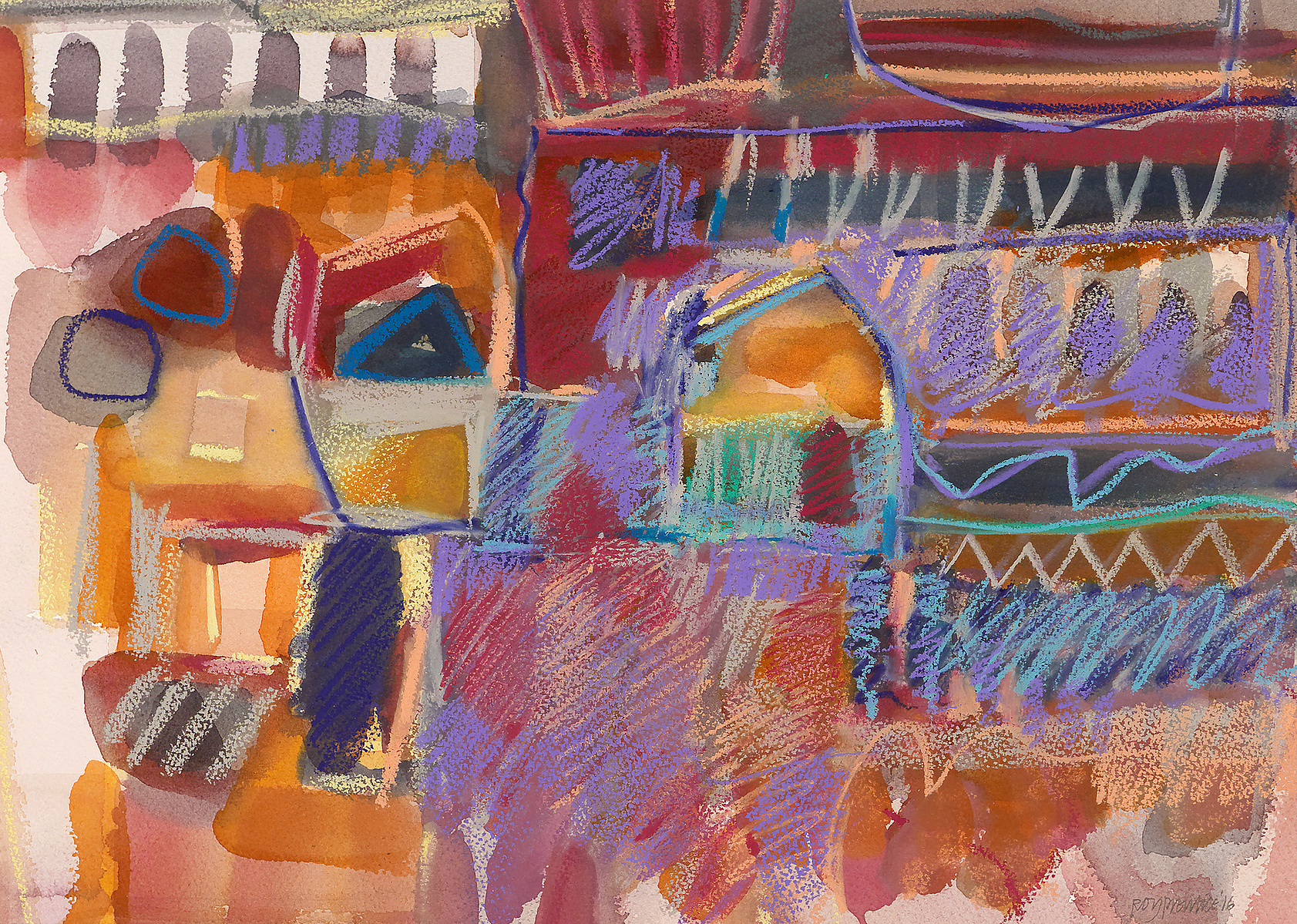 TOPANAS, 2016, WATERCOLOUR AND CRAYON
46X33CM