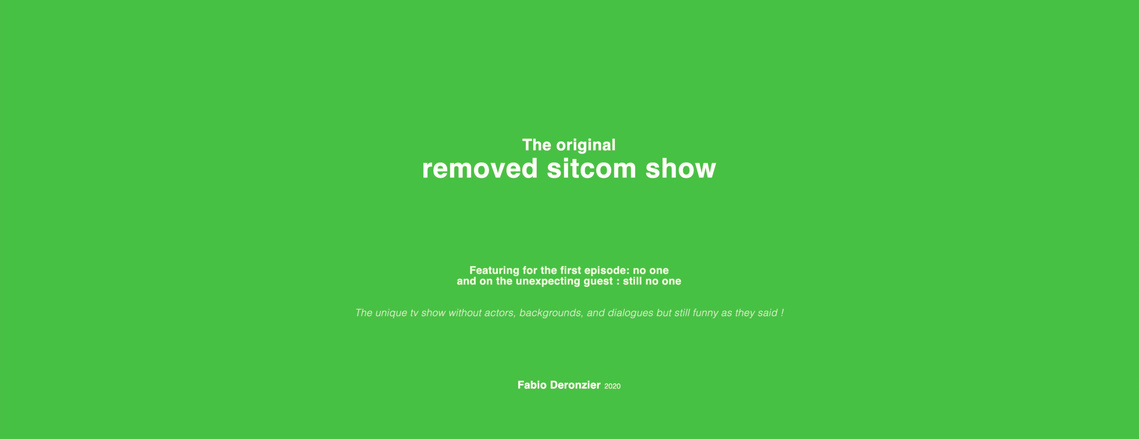 Fabio Deronzier - The original removed sitcom show - Large view