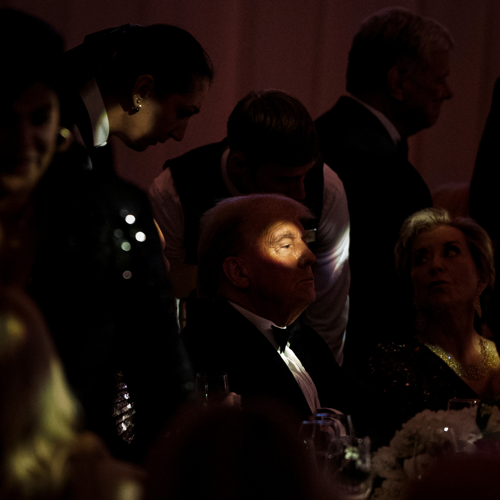 TRUMP. President-elect Donald Trump attends an America First Policy Institute gala at his residence Mar-a-Lago in Palm Beach, Florida, on Thursday, November 14, 2024. (Photo by Haiyun Jiang for The New York Times)