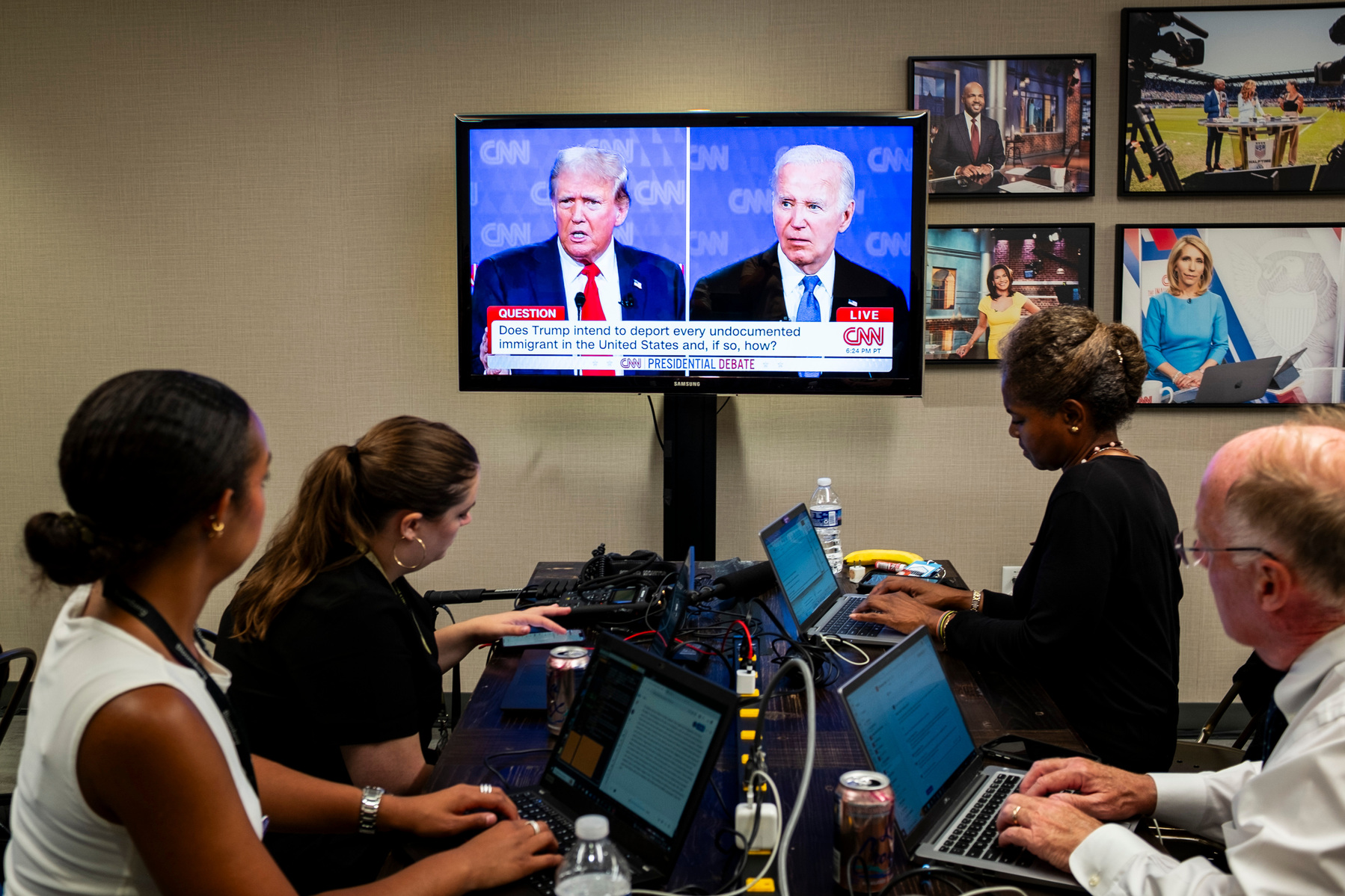 NYTDEBATE24. President Joe Biden and First Lady Dr. Jill Biden attend a campaign event in Atlanta, Georgia, after participating in the first presidential debate with Republican forerunner and former president Donald Trump, on Thursday, June 27, 2024. (Pho