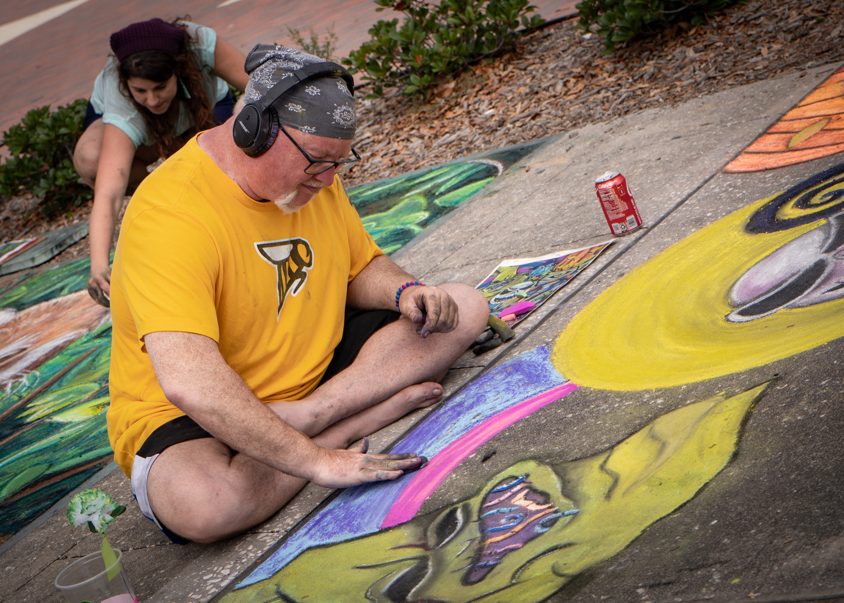 Bloom n chalk festival, Safety Harbor, Florida, annual chalk art festival