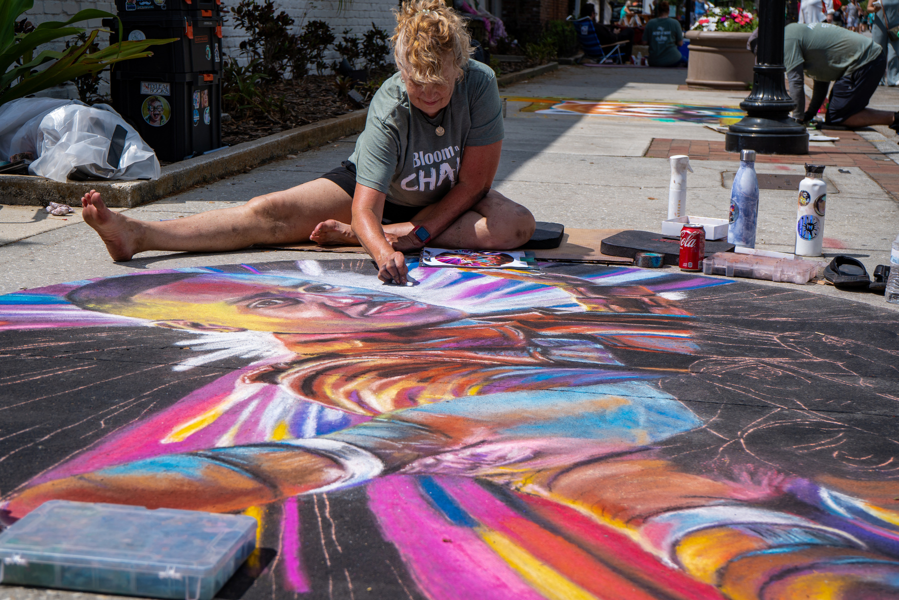 Bloom n chalk festival, Safety Harbor, Florida, annual chalk art festival