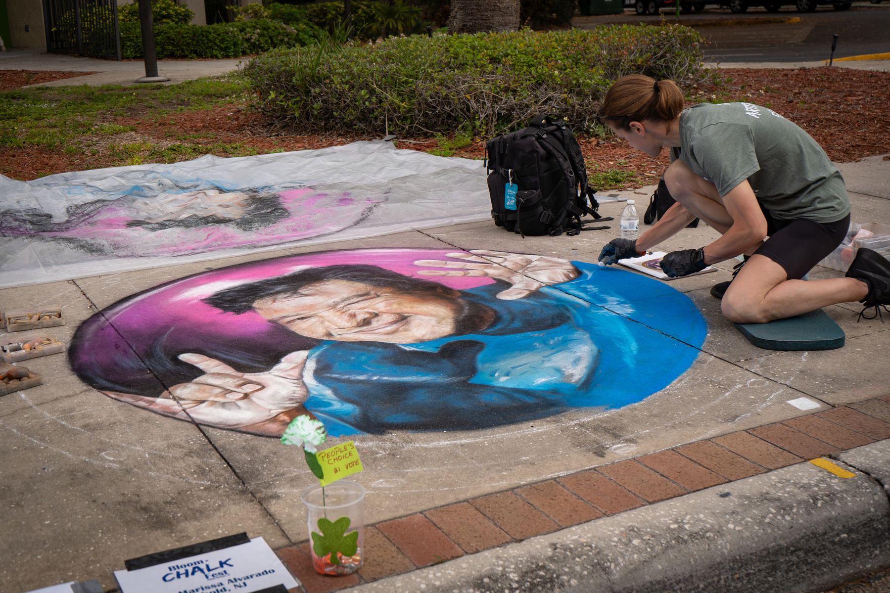 Bloom n chalk festival, Safety Harbor, Florida, annual chalk art festival