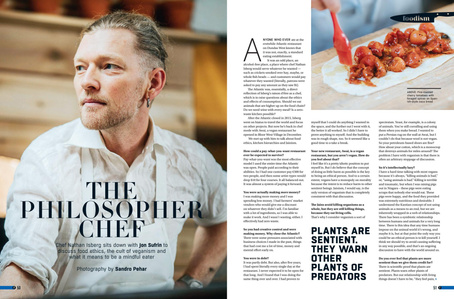 A portrait headshot of Chef Nathan Isberg, for Foodism Magazine: Toronto's largest food and drink magazine with long reads, new restaurant profiles, high quality editorial photography, recipes and more. 