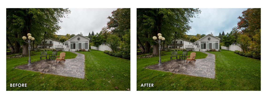 Before and After of quick editing process