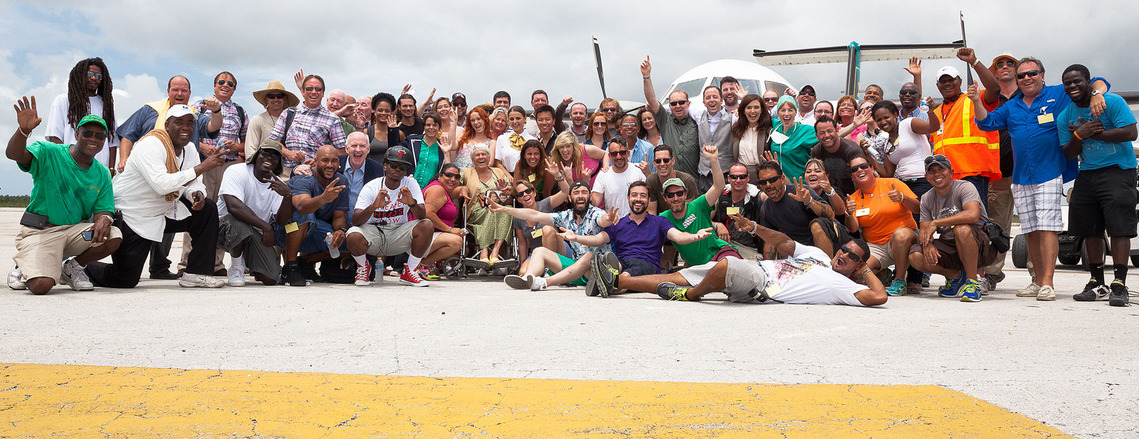 On location in the Bahamas