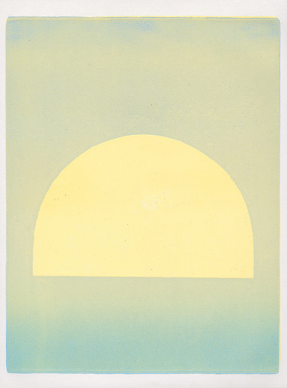 Ghost Arch 1, 2025, Monotype with oil based in on paper, 12 x 9 inches.