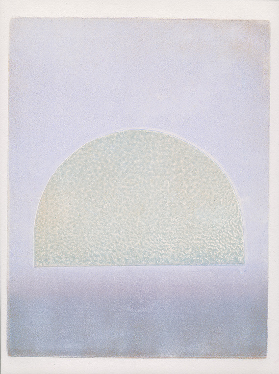 Ghost Arch 2, 2025, Monotype with oil based in on paper, 12 x 9 inches.