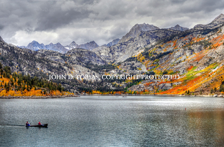 aspen fall colors mountains lake kajak sierras