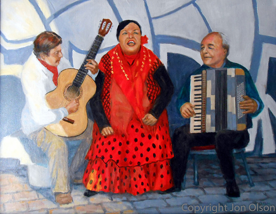 Mexican street musicians trio.