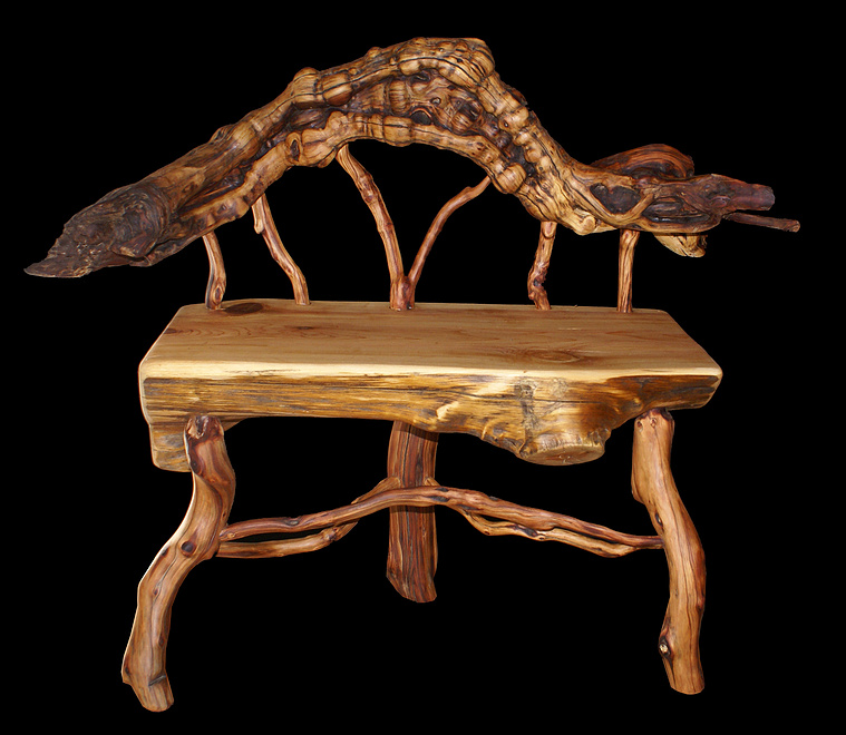 wood triangular chair with back rest
