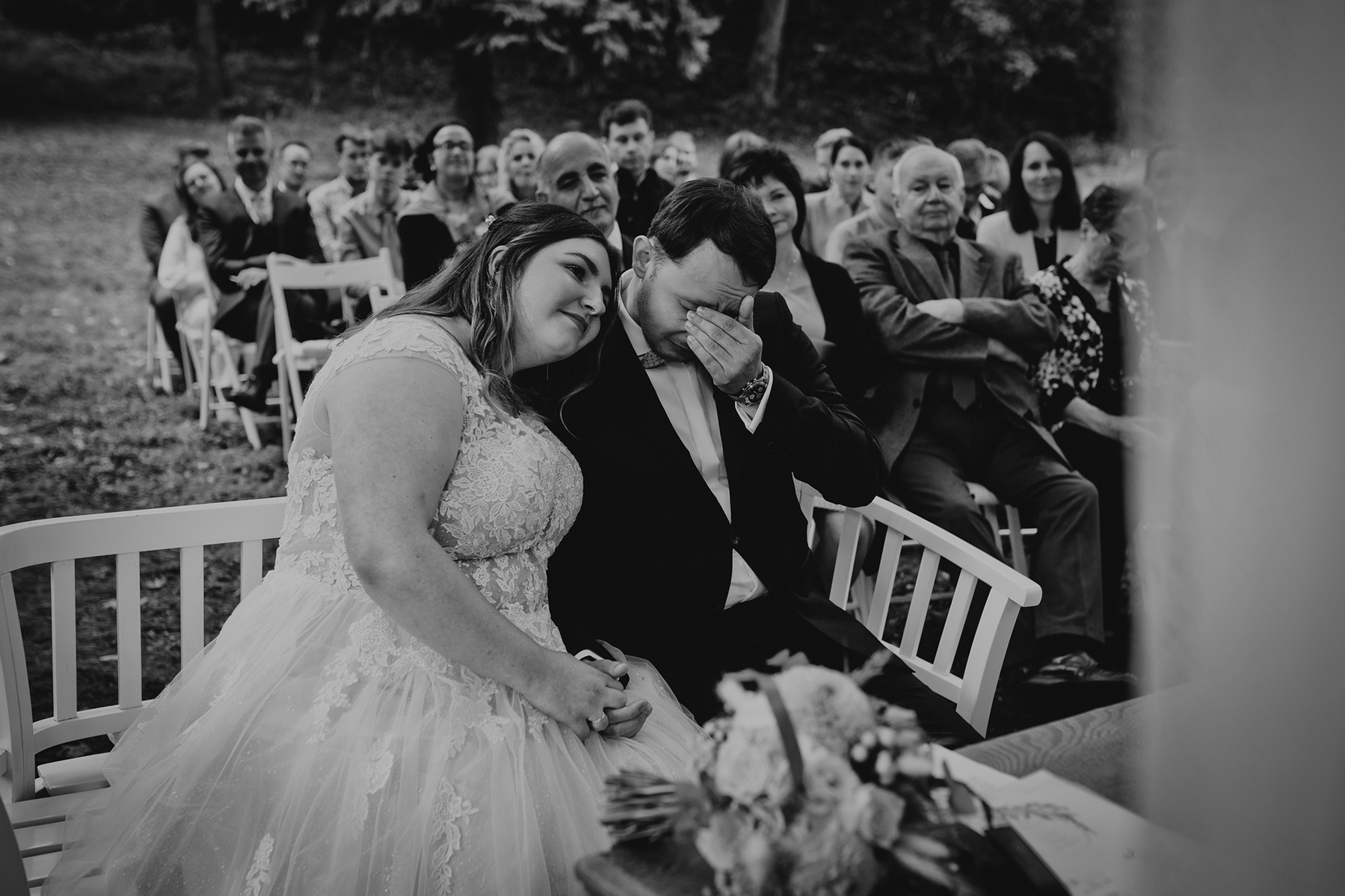 emotionale Trauung im Rittergut Ermlitz Hochzeitsfotografin Sachen