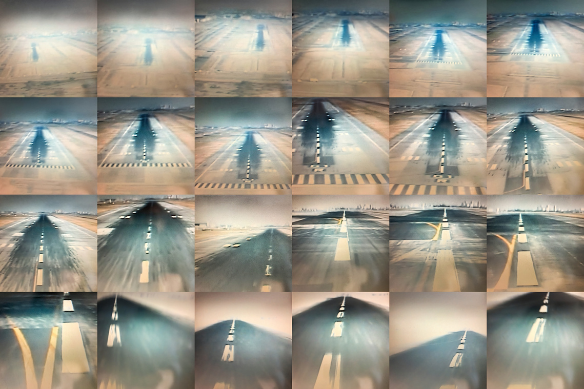 Title : Landing BKK
Full landing sequence, multiple shots of the passenger seat screen displaying the aircraft's camera video.