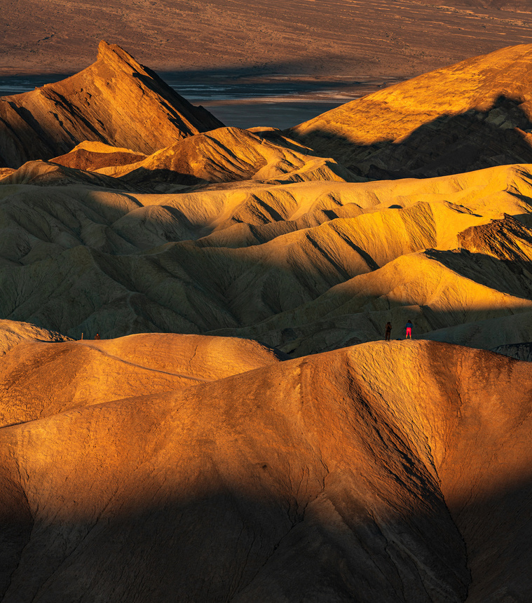 Sunrise at Zabriskie Point in Death Valley National Park. Fine Art Hahnemuhle Print