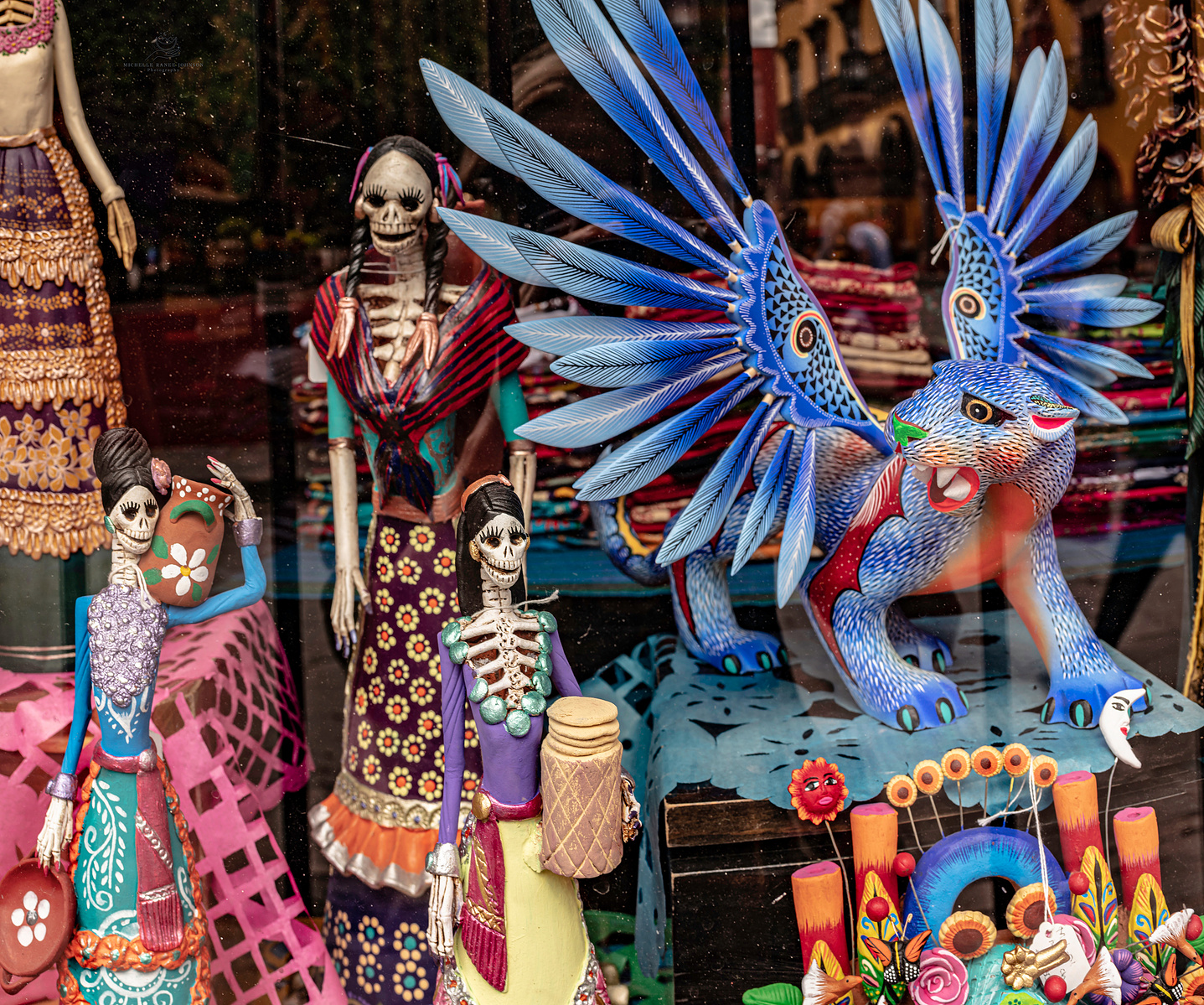 Figurines for Dia de los Muertos (Day of the Dead) in San Miguel de Allende, Mexico.