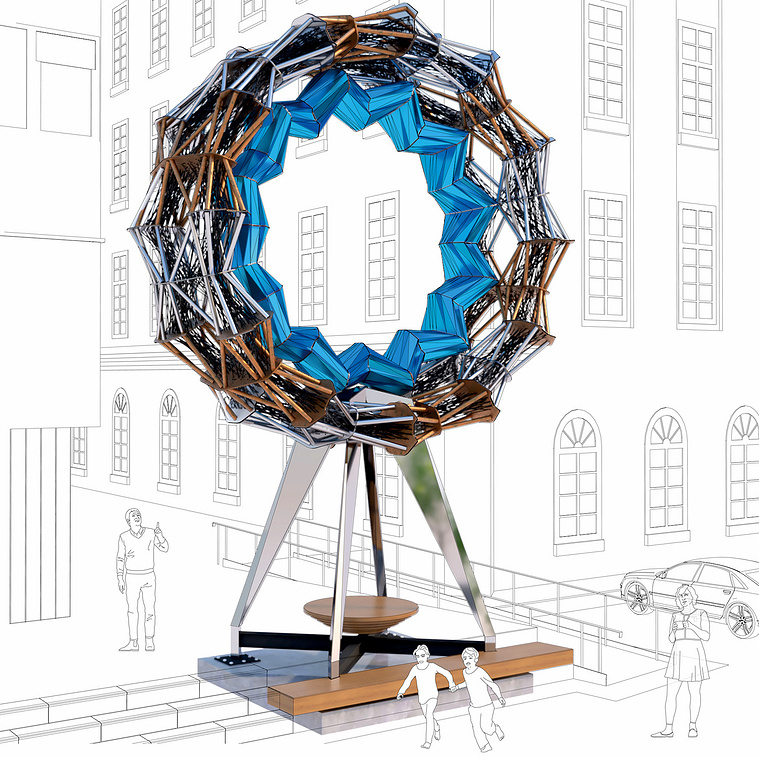 Artist impression of the Decolonial Memorial Sculpture for Berlin Global Village 