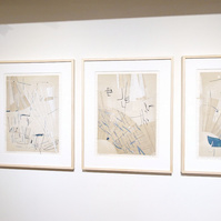 exhibition photo of Su Ai's triptych presented at the Paper Fiber Art Biennial in Nantou, Taiwan